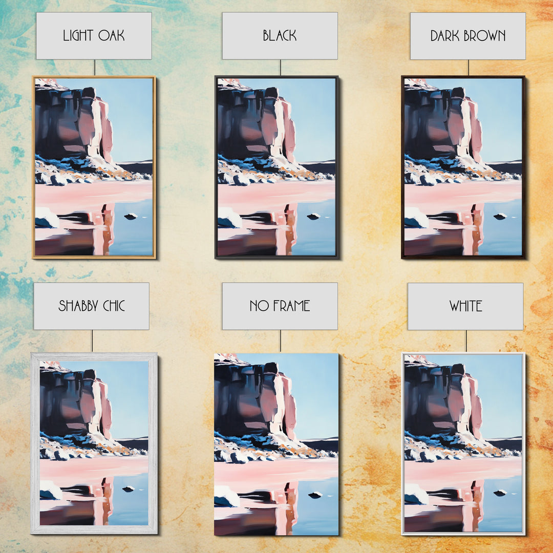 Canyon Reflection, Desert Landscape, Modern Southwest, Nature Wall Art, Framed Canvas Print, Earthy Tones, Office Decor, Boho Aesthetic