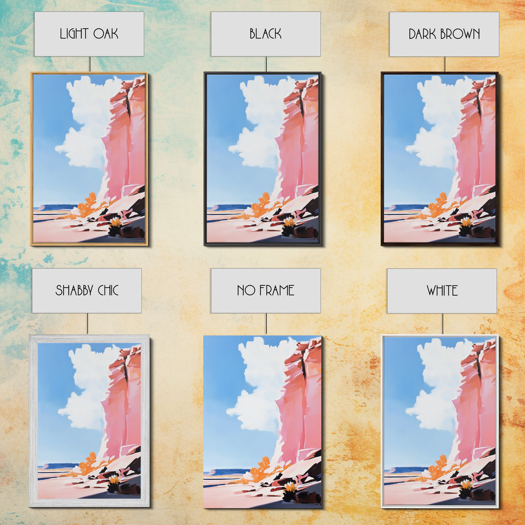 Canyon Landscape, Desert Wall Art, Warm Earth Tone Painting, Western Home Decor, Framed Canvas Print, Modern Rustic Wall Art