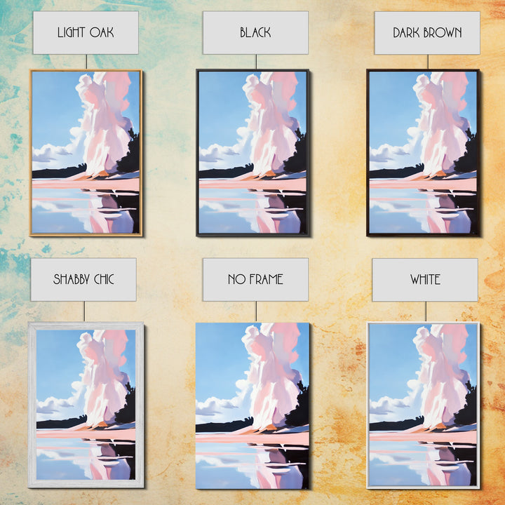 Cloud Reflection, Sky and Water Art, Dreamy Seascape Print, Framed Canvas Print, Serene Coastal Decor, Modern Nature Artwork