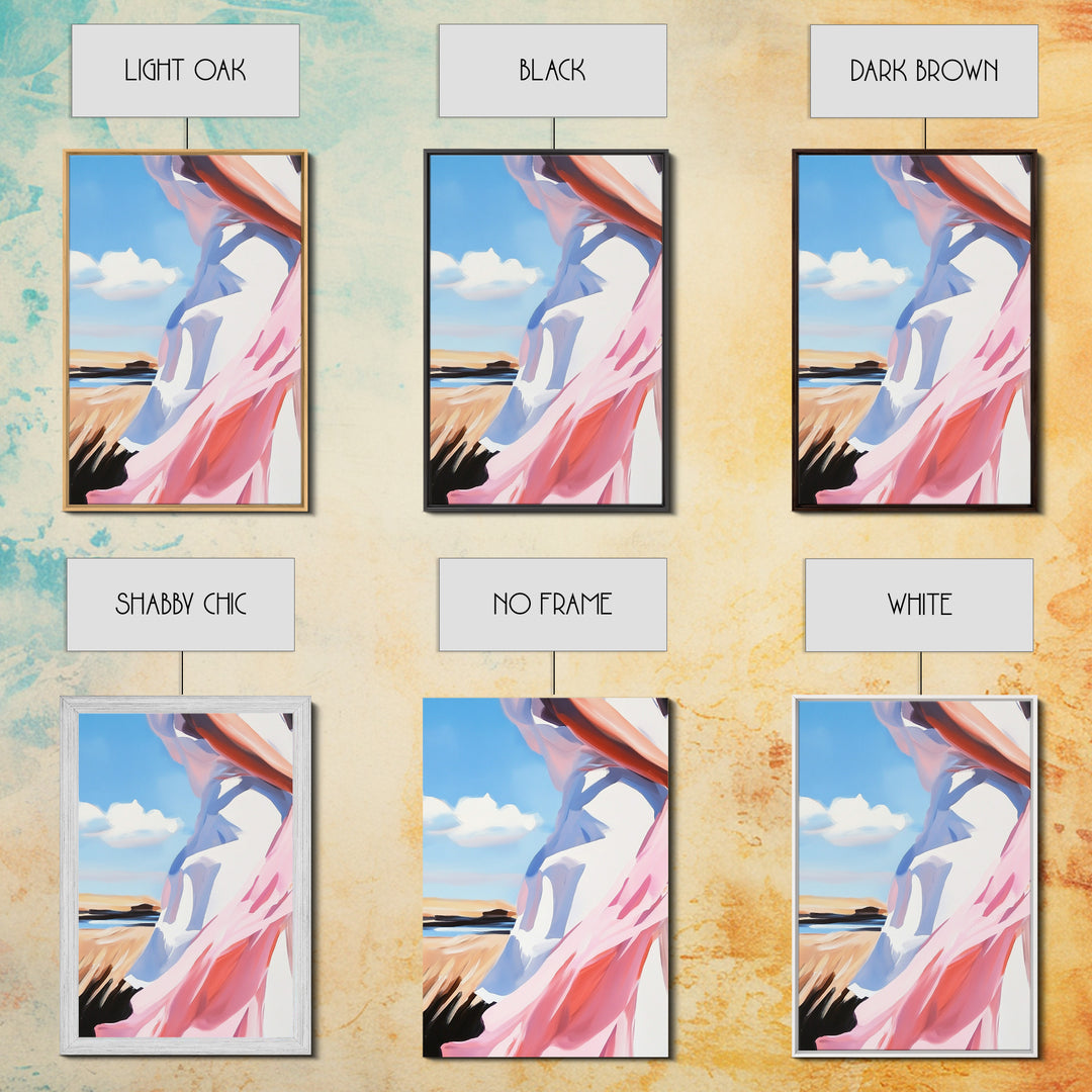 Coastal Breeze, Flowing Dress, Beach Aesthetic, Minimalist Art, Modern Home Decor, Living Room Wall Art, Framed Canvas Print