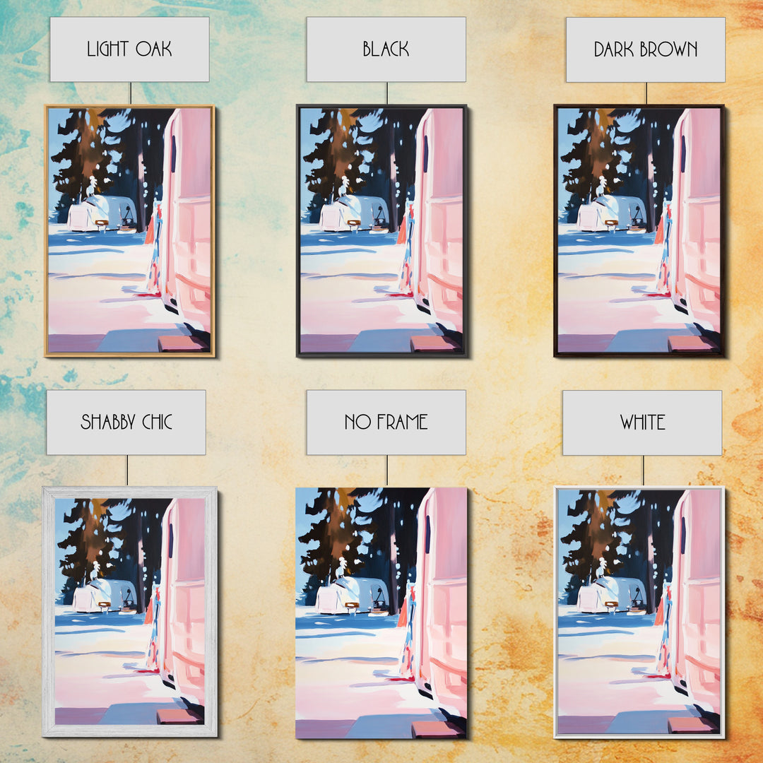 Camper Life, Forest Retreat, Cozy Camping, Canvas Print, Outdoor Adventure, RV Decor, Travel Lover Art, Scenic Nature Painting