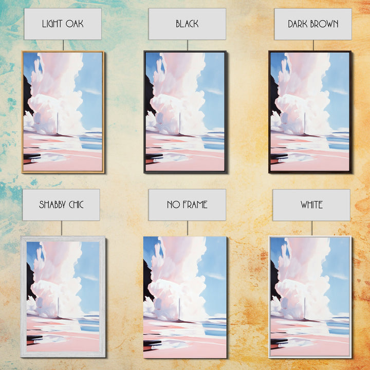 Pink Clouds, Sky Art, Dreamy Landscape, Serene Wall Decor, Blue and Pink Painting, Framed Canvas Print, Office Decor, Aesthetic Gift