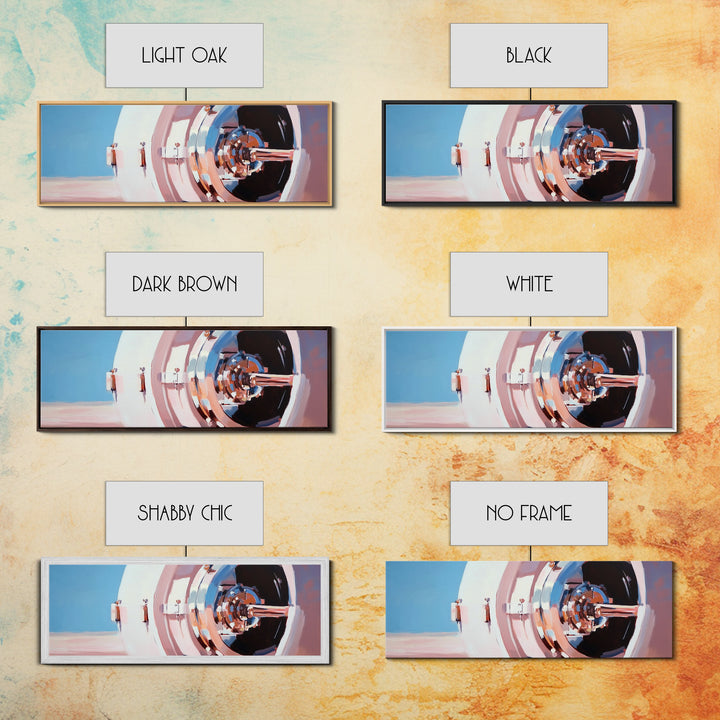 Bank Vault, Industrial Decor, Metallic Wall Art, Framed Canvas Print, Steampunk Aesthetic, Modern Office Artwork, Unique Home Decor