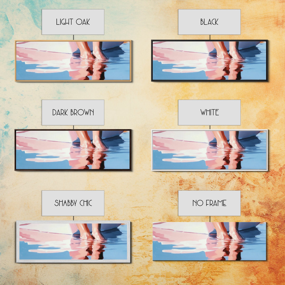 Beach Reflections, Sunset Art, Coastal Wall Decor, Canvas Print, Pastel Seascape, Ocean Painting, Bedroom Wall Art, Beach Art