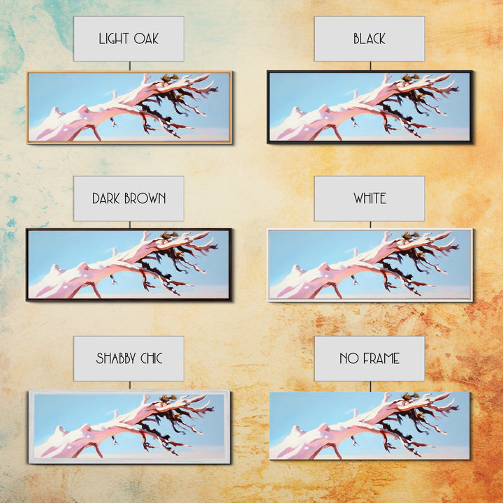 Desert Tree, Abstract Landscape, Earthy Tones, Canvas Print, Minimalist Nature Art, Living Room Wall Decor, Modern Boho Painting