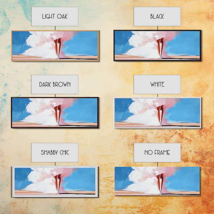 Dreamy Clouds, Surreal Art, Fantasy Landscape, Ethereal Sky, Canvas Print, Bedroom Wall Art, Pastel Minimalist Home Decor