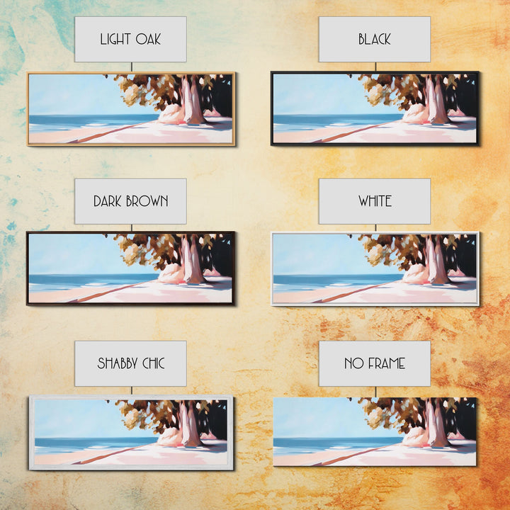 Beach Horizon, Coastal Escape, Tranquil Ocean Art, Seaside Aesthetic, Relaxing Home Decor, Bohemian Summer Vibes, Canvas Print