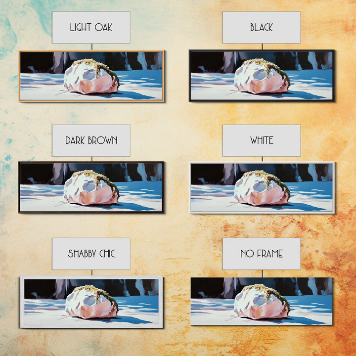 Rock With Moss, Nature Art, Office Wall Art, Framed Canvas Print, Tranquil Landscape, Serene Home Decor, Modern Minimalist Artwork