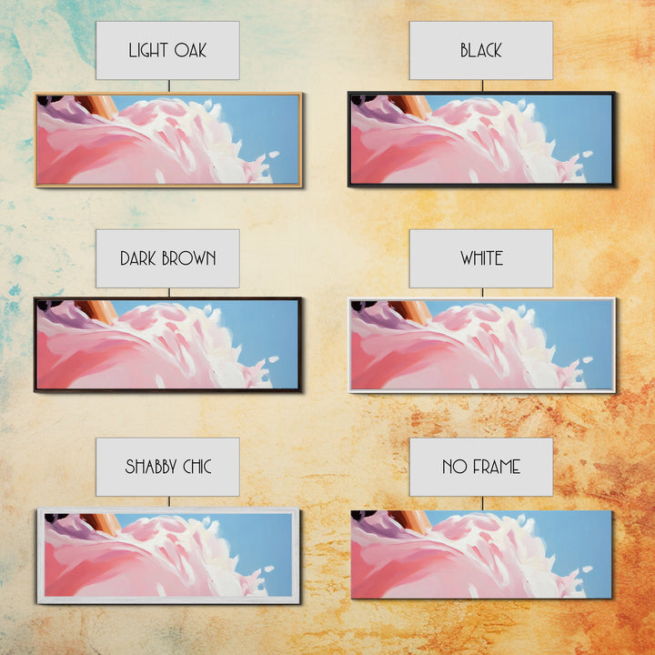 Abstract Floral Art, Soft Pink Flowers, Boho Home Decor, Minimalist Framed Canvas Print, Elegant Wall Art, Feminine Bedroom Painting