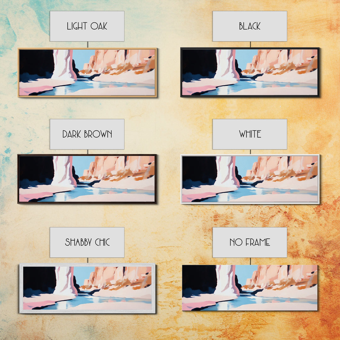 Canyon River, Desert Landscape, Nature Art, Framed Canvas Print, Earthy Tones, Nature Decor, Southwestern Wall Art, Modern Landscape Art