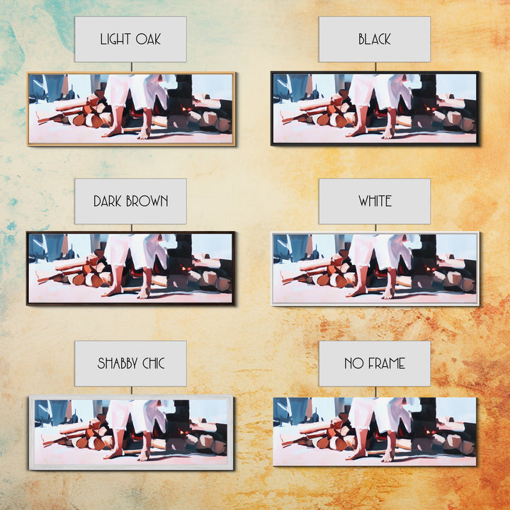 Beach Reflections, Ocean Shore, Summer Vibes, Framed Canvas Print, Coastal Wall Decor, Seascape Painting, Minimalist Beach Art