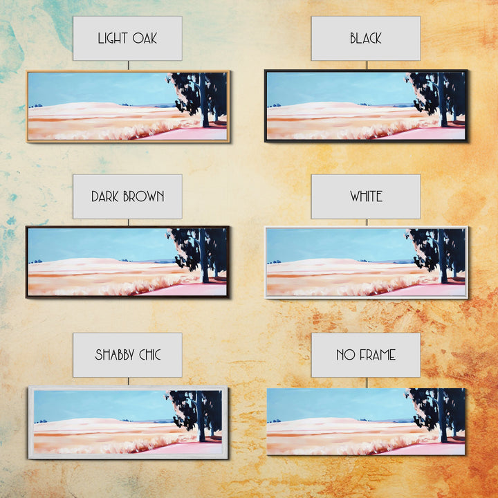 Rolling Fields, Pastel Landscape, Countryside Painting, Nature Decor, Modern Farmhouse Art, Living Room Wall Art, Framed Canvas Print