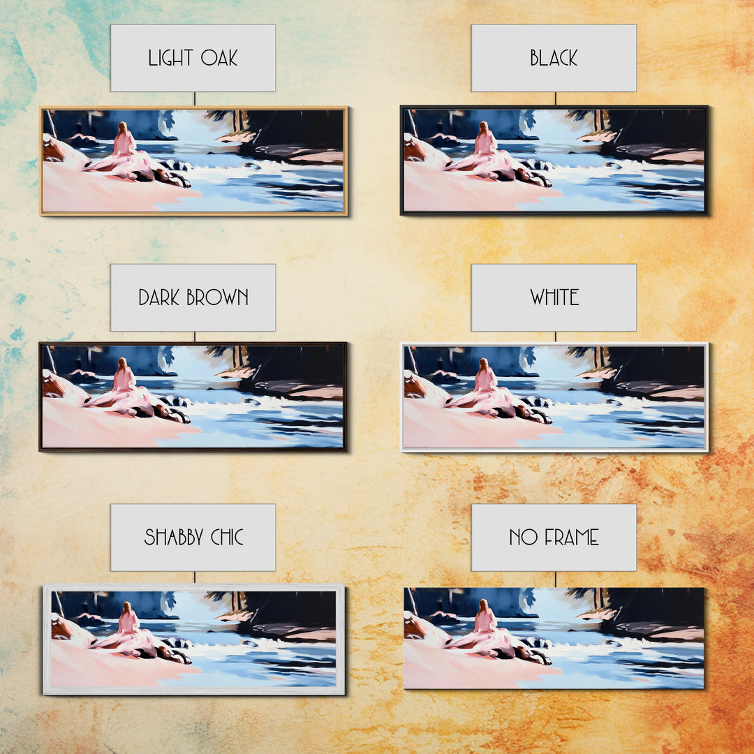 Riverside Serenity, Tranquil Landscape, Nature Lover Decor, Zen Aesthetic, Framed Canvas Print, Rustic Living Room Wall Art