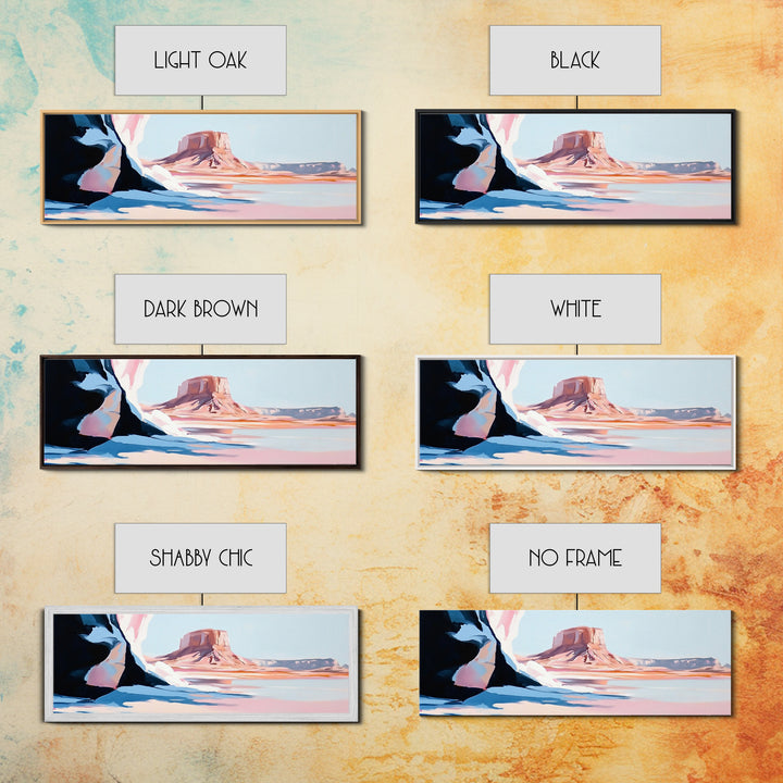 Desert Scene, Western Landscape, Minimalist Art, Framed Canvas Print, Modern Home Decor, Boho Wall Art, Office Wall Art, Nature Print