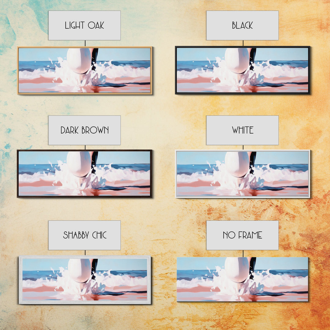 Coastal Serenity, Ocean View, Beach Art, Framed Canvas Print, Minimalist Coastal Decor, Seaside Painting, Nautical Home Wall Art