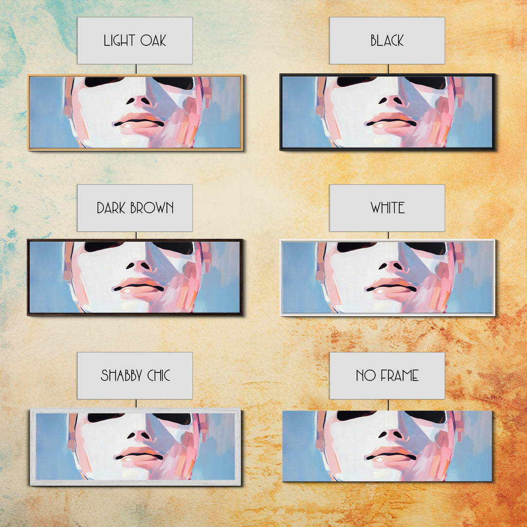 Abstract Mask Art, Portrait Painting, Soft Pastel Expression, Unique Wall Decor, Large Canvas Print, Minimalist Home Art, Boho Aesthetic