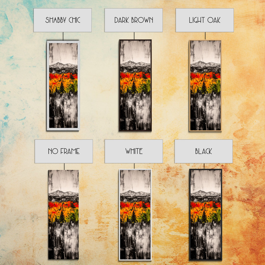 Autumn Trees, Fall Foliage Art, Mountain Landscape, Vibrant Nature Decor, Rustic Farmhouse, Living Room Wall Art, Canvas Print