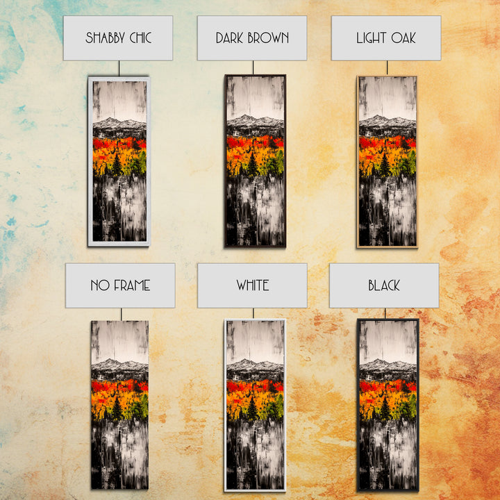 Autumn Trees, Fall Foliage Art, Mountain Landscape, Vibrant Nature Decor, Rustic Farmhouse, Living Room Wall Art, Canvas Print