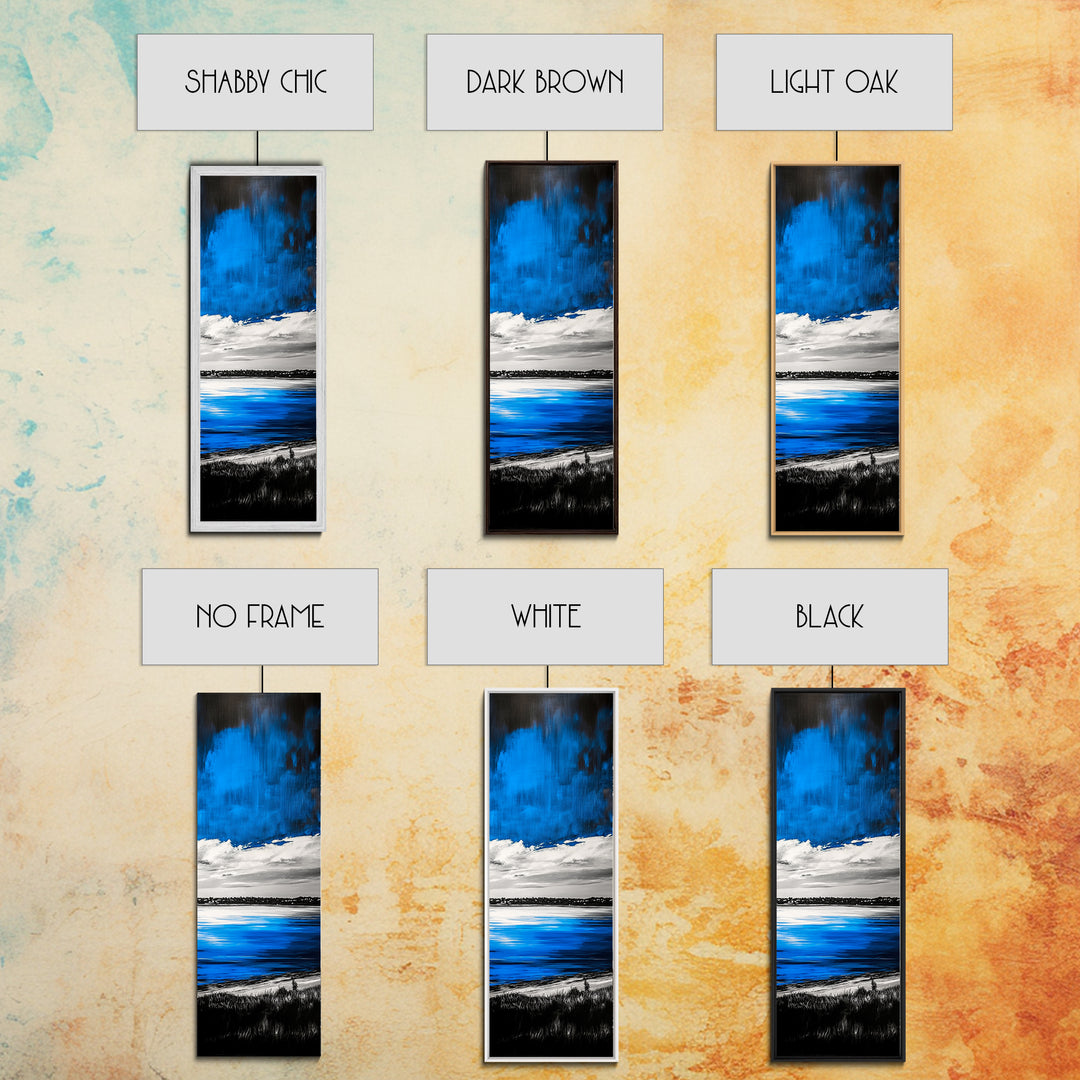 Blue Waters, Coastal Horizon, Minimalist Landscape, Modern Seascape, Canvas Print, Nautical Wall Art, Living Room Art, Office Decor