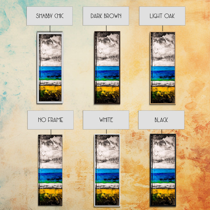 Abstract Beach, Ocean Wall Art, Modern Coastal, Seascape Painting, Minimalist Decor, Contemporary Art, Canvas Print, Living Room