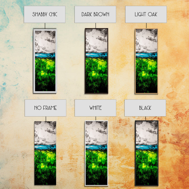 Abstract Greenery, Expressionist Art, Nature Inspired, Framed Canvas Print, Botanical Art, Contemporary Home Decor, Living Room Artwork