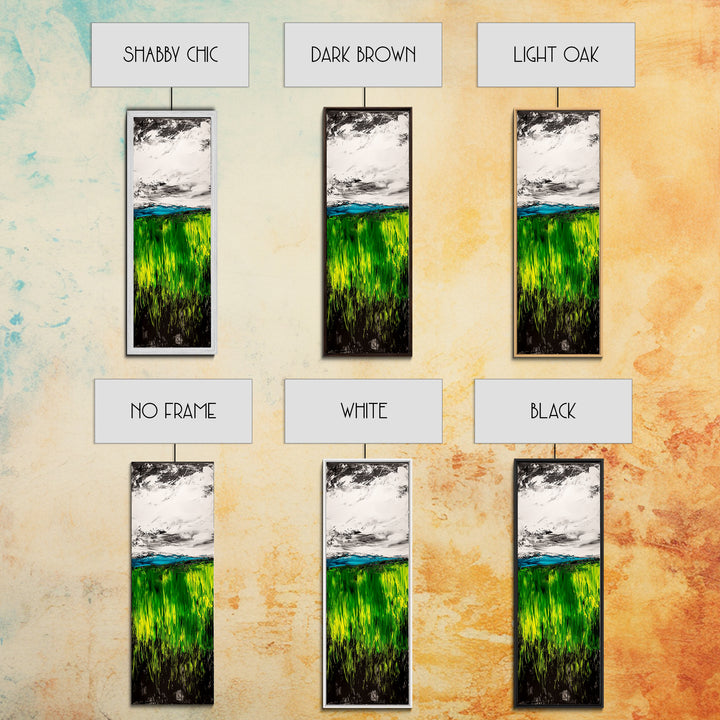 Rolling Fields, Abstract Nature Art, Blue and Yellow Landscape, Rustic Wall Art, Modern Impressionism, Living Room Decor, Canvas Print