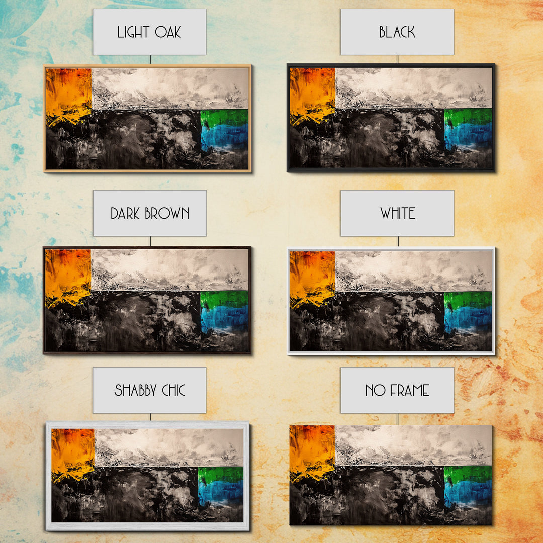 Geometric Blocks, Modern Canvas Print, Abstract Colorful Art, Contemporary Wall Decor, Mid Century Design, Office or Living Room Art