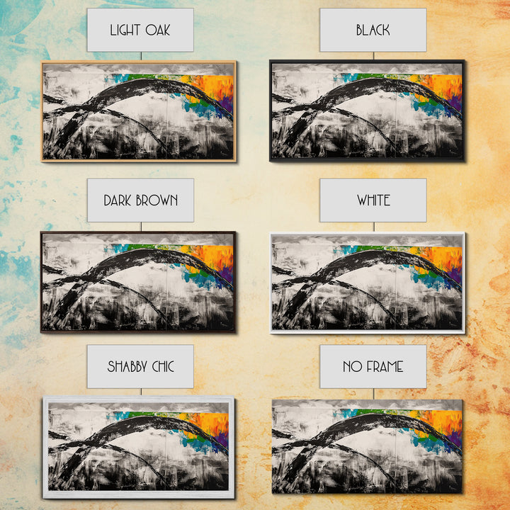 Abstract Arch, Black and White Art, Minimalist Style, Modern Abstract, Contemporary Painting, Neutral Tones, Office Wall, Canvas Print