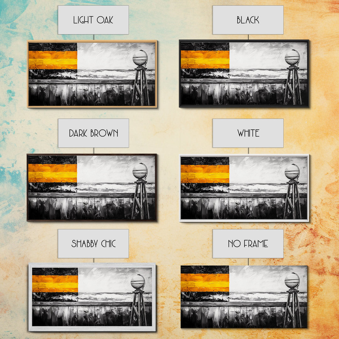 Buoy, Nautical, Ocean, Abstract, Framed Canvas Print, Coastal Decor, Beach House Wall Art, Minimalist Art, Modern Abstract Painting