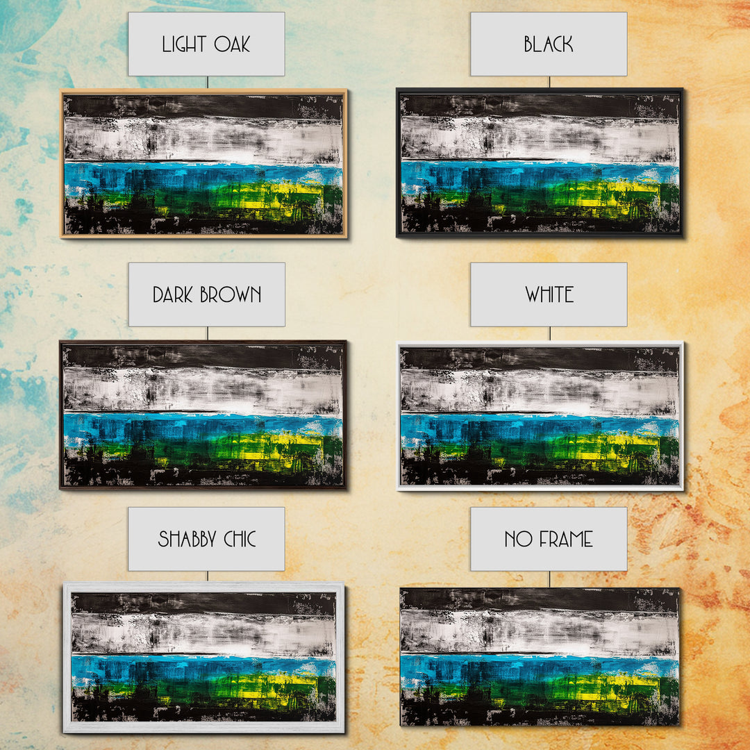 Abstract Ocean, Modern Art, Blue and Green, Coastal Canvas Print, Minimalist Waves, Contemporary Wall Art, Beach House Decor, Bold Art