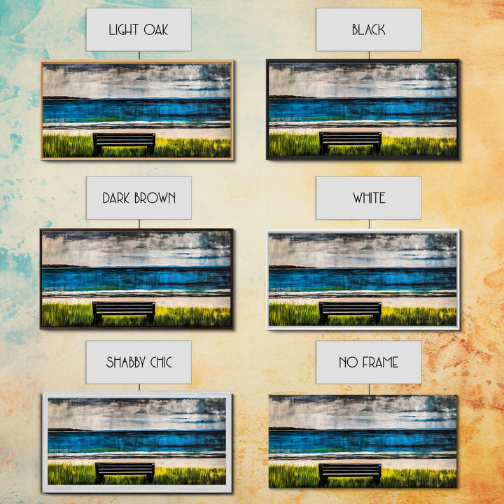 Beach View, Ocean Wall Art, Coastal Home Decor, Blue Canvas Print, Nature Artwork, Living Room Art, Nautical Art, Summer Wall Decor