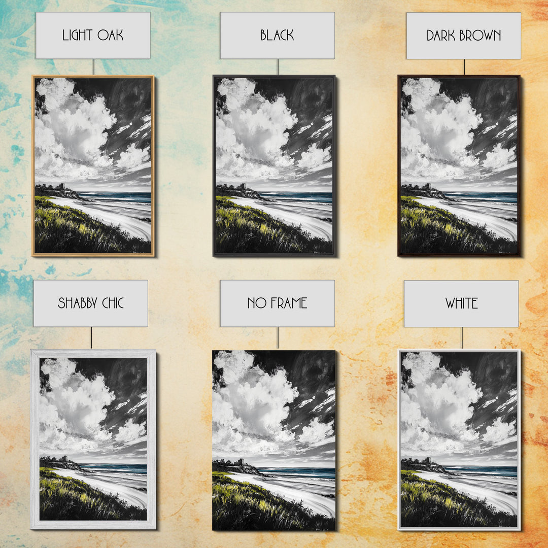 Castle View, Dramatic Seascape Art, Coastal Landscape Print, Nautical Decor, Ocean Lover Gift, Framed Canvas Print, Travel Aesthetic