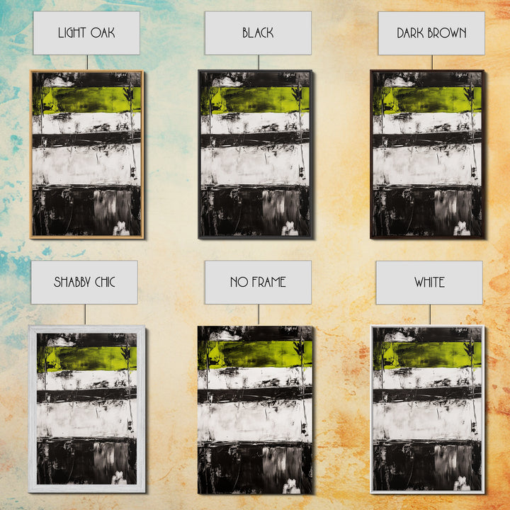 Black and Green, Abstract Expressionism, Modern Canvas Print, Minimalist Art, Bold Statement Piece, Home Office Decor, Unique Artwork