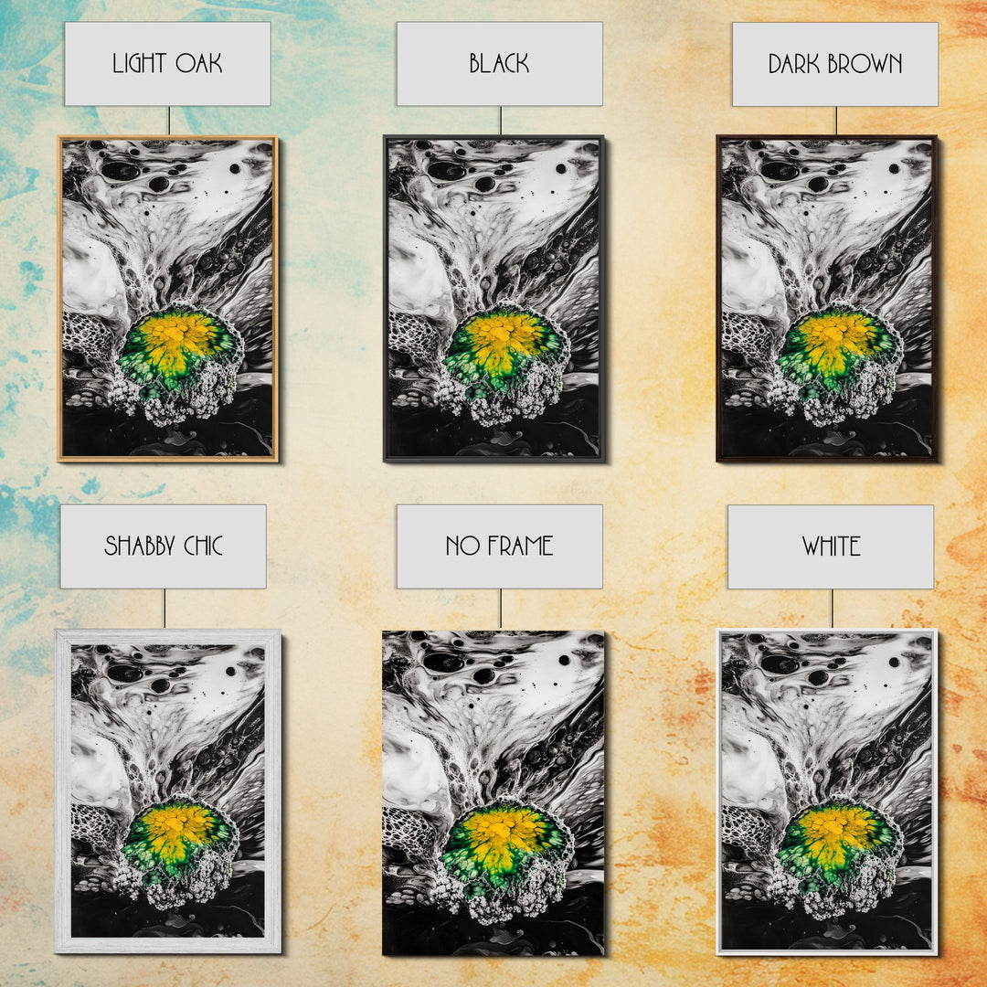 Abstract Fluid Art, Black and White Print, Modern Home Decor, Unique Swirl Art, Office Wall Art, Monochrome Aesthetic, Framed Canvas Print