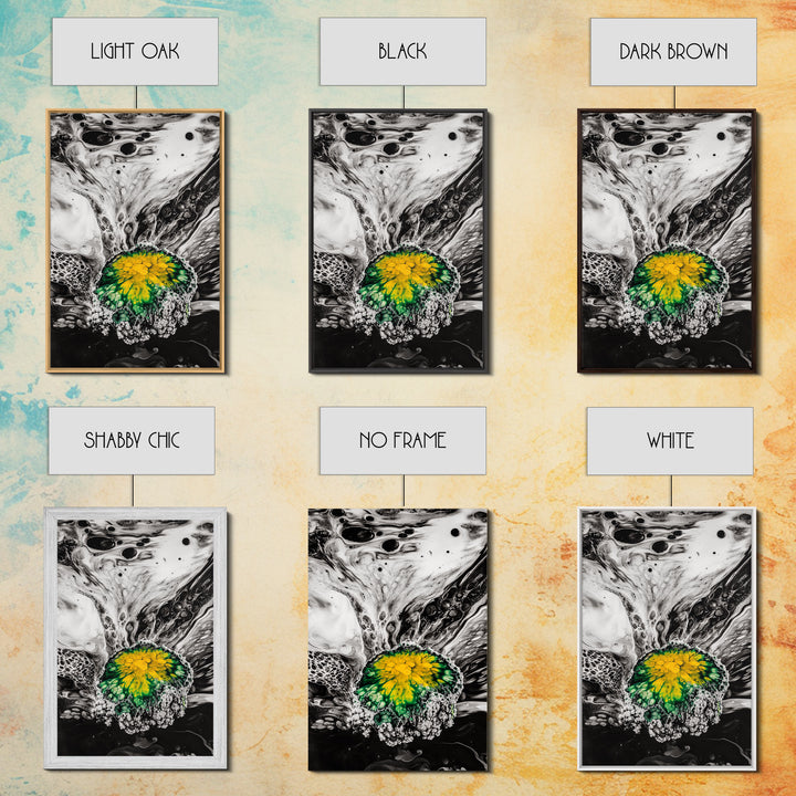 Abstract Fluid Art, Black and White Print, Modern Home Decor, Unique Swirl Art, Office Wall Art, Monochrome Aesthetic, Framed Canvas Print