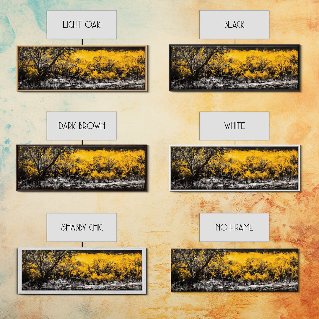 Autumn Forest, Golden Trees, Fall Landscape, Canvas Print, Rustic Wall Art, Nature Lover Decor, Warm Tones, Large Wall Art, Cozy Aesthetic