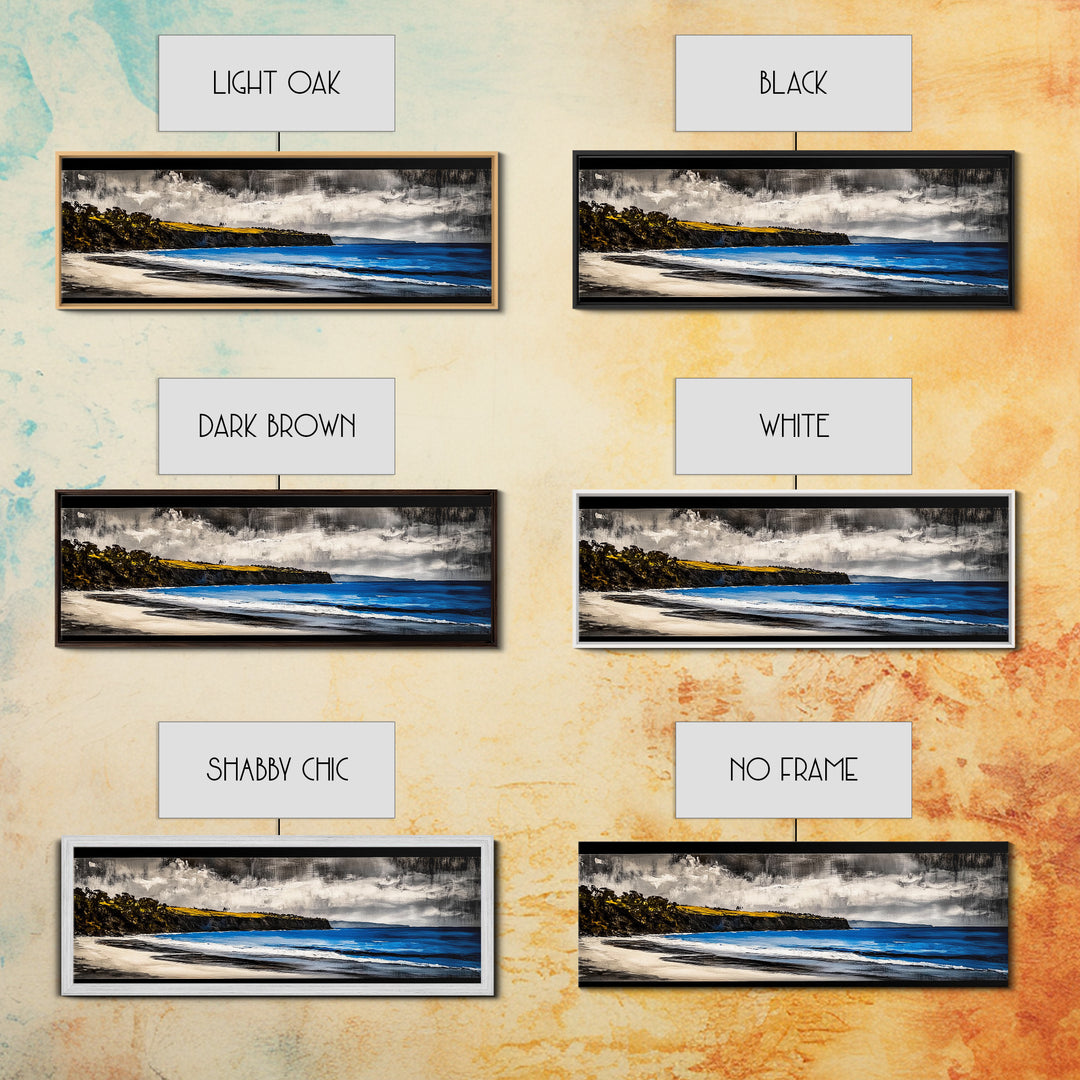 Rocky Shoreline, Stormy Coast, Ocean View, Coastal Canvas Print, Moody Landscape, Framed Canvas Print, Living Room Art, Nature Wall Decor