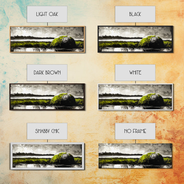 Abstract Hill, Nature Art, Landscape Painting, Contemporary Wall Decor, Framed Canvas Print, Office Wall Art, Earthy Tones, Minimalist Design