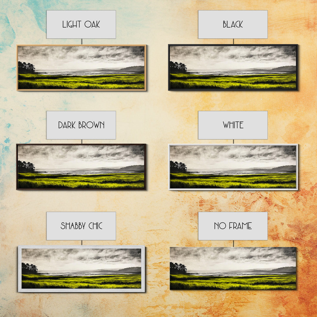 Rolling Hills, Golden Grasslands, Nature Painting, Framed Canvas Print, Rustic Decor, Large Landscape Art, Serene Home Wall Art