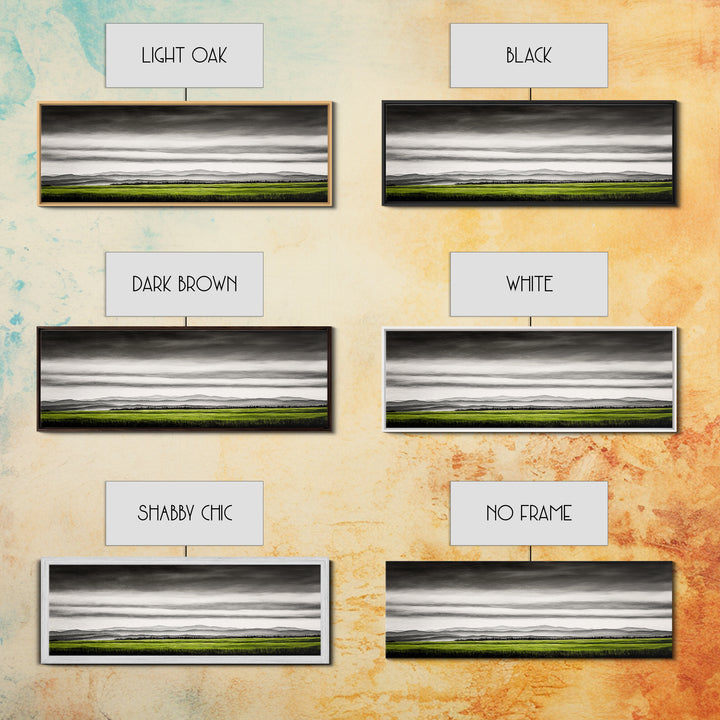 Rolling Hills, Green Fields, Minimalist Landscape, Canvas Print, Nature Wall Art, Modern Farmhouse, Rustic Decor, Office Aesthetic