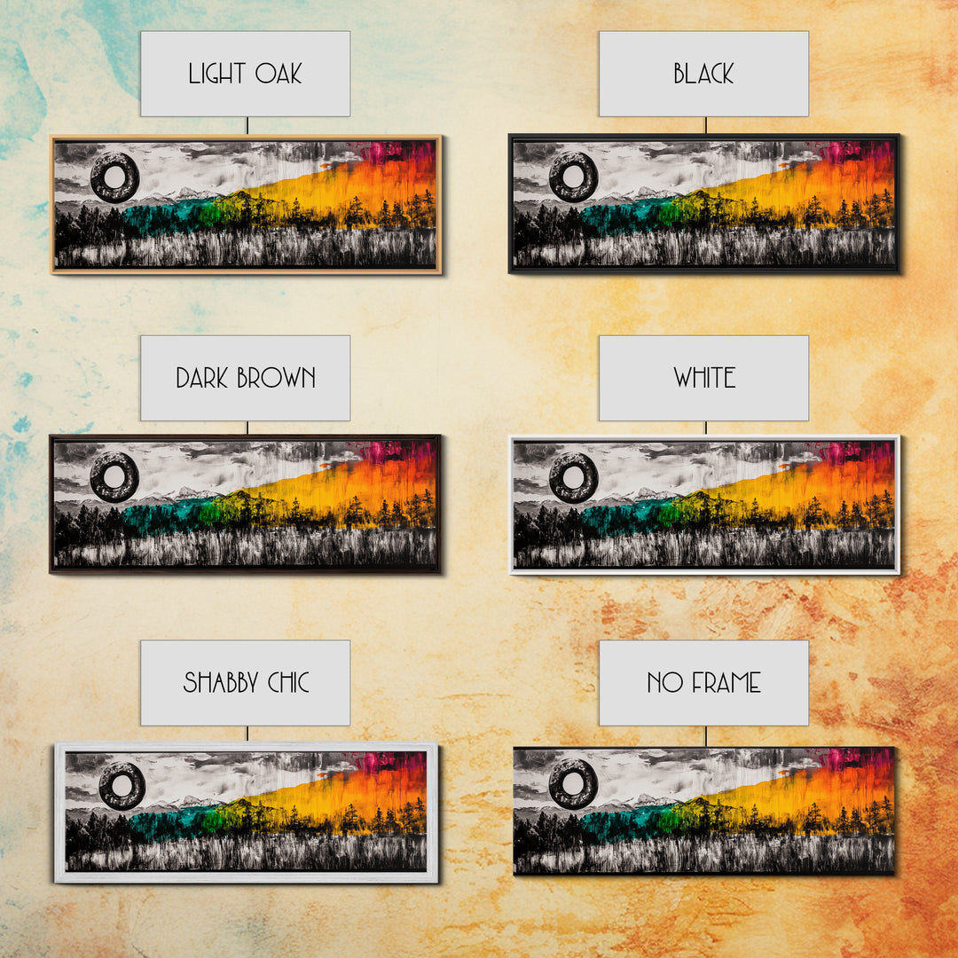 Cosmic Landscape, Surreal Art, Dreamy Forest, Framed Canvas Print, Mystical Wall Art, Fantasy Home Decor, Living Room Statement Art