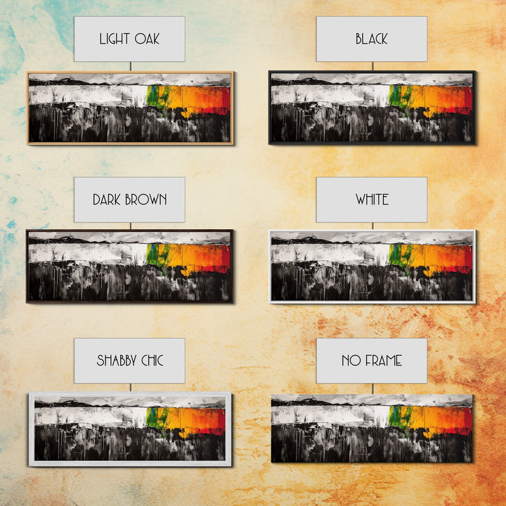 Abstract Mountain Art, Landscape Painting, Modern Boho Decor, Textured Wall Art, Neutral Nature Print, Office Wall Art, Framed Canvas Print