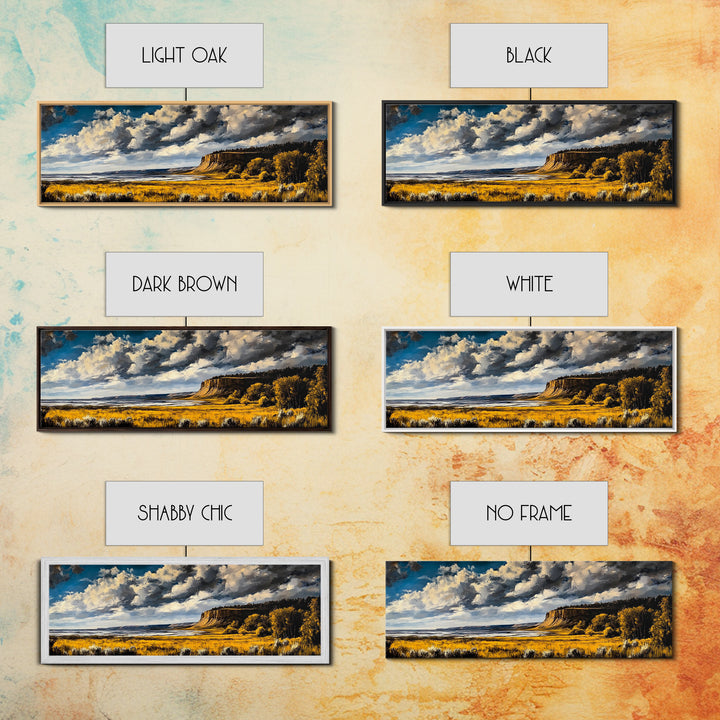 Dramatic Cliffs, Western Landscape, Bold Sky Art, Rustic Decor, Large Landscape Print, Wilderness Wall Art, Framed Canvas Print, Office Art