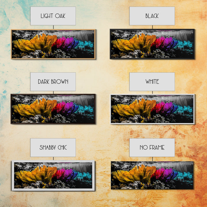 Abstract Reef, Vibrant Ocean, Canvas Print, Underwater Fantasy, Coastal Home Art, Marine Life Artwork, Modern Ocean Wall Decor