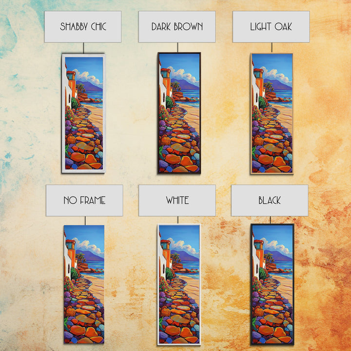 Beach, Pathway, Tropical, Coastal Homes Canvas Print, Vibrant Summer Landscape, Coastal Living Room Art, Oceanfront Wall Accent, Boho Beach Art