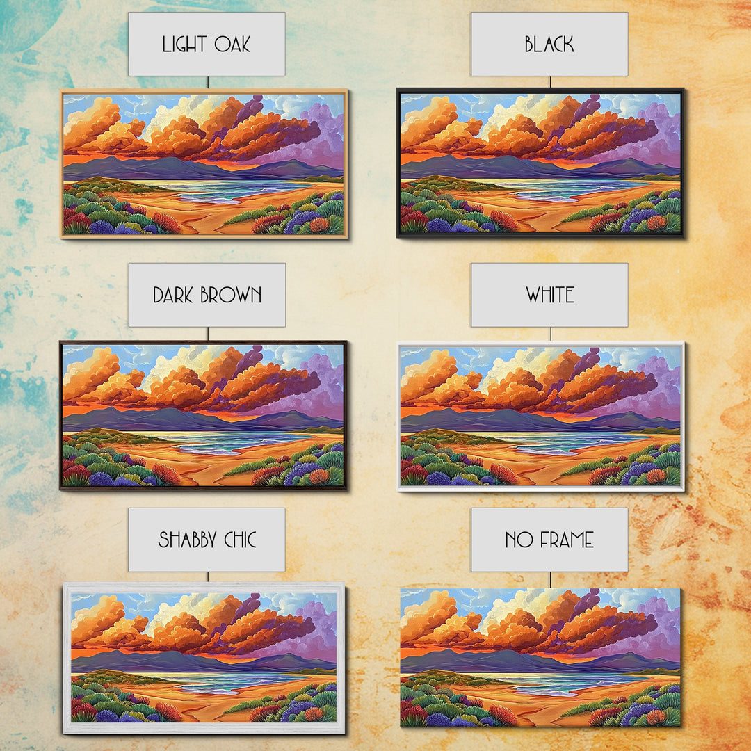 Coastal Sunset, Sandy Dunes, Ocean View, Canvas Print, Beach sunset artwork perfect Bathroom Wall Art or Tranquil Bedroom Decor