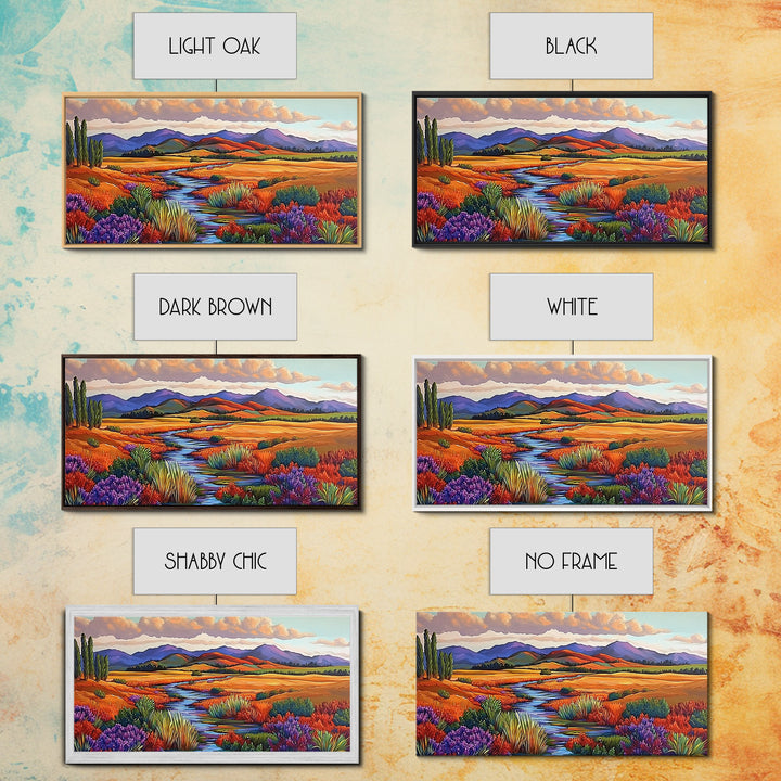 Autumn River, Golden Fields, Mountain View, Canvas Print, Fall Landscape Wall Art, Rustic Living Room Art, Seasonal Entryway Decor