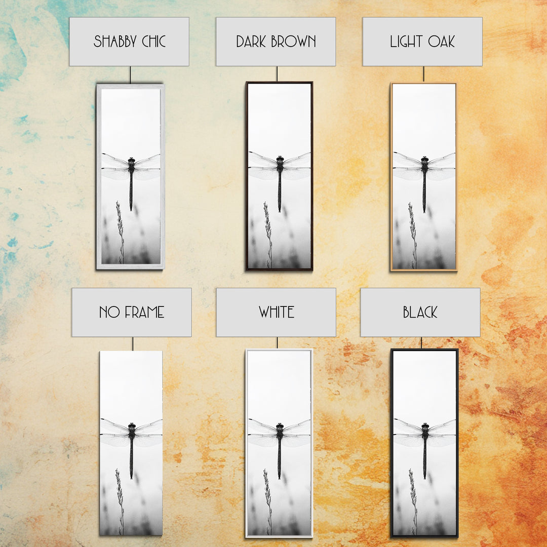 Dragonfly, Nature Wall Art, Insect Print, Minimalist Style, Canvas Print, Neutral Wall Decor, Bedroom Wall Art, Boho Botanical Insect