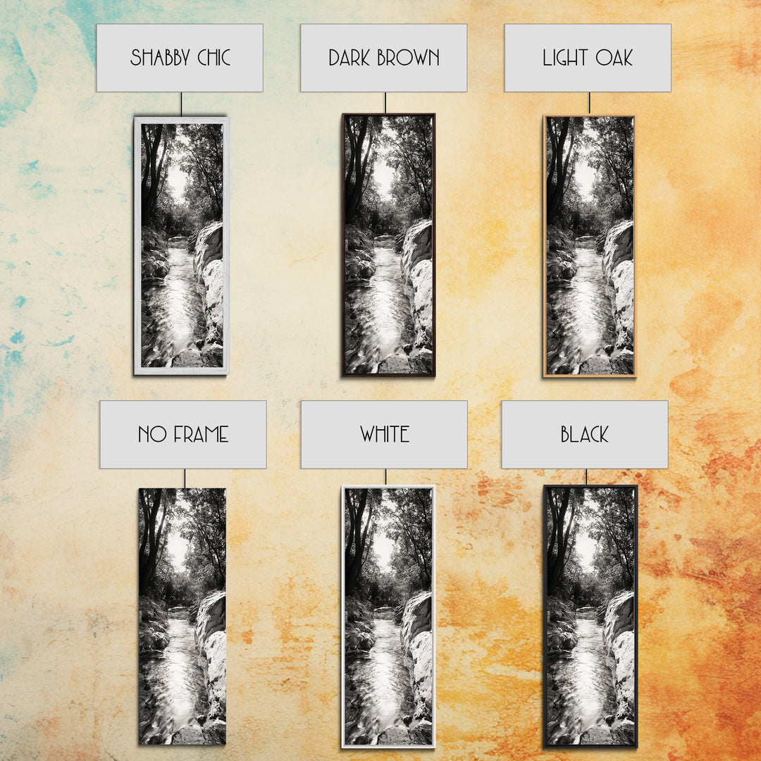 River Light Path, Black White Nature, Zen Landscape, Forest Photography, Canvas Print, Rustic Home Decor, Entryway Wall Art, Cabin Wall Art