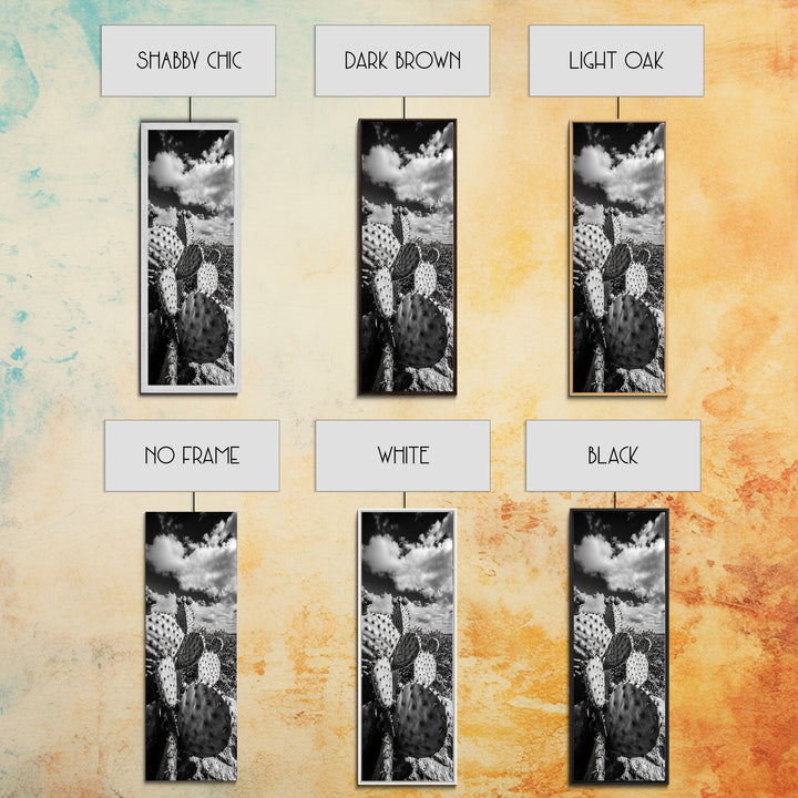 Desert Cactus Closeup, Prickly Pear Focus, Bold Nature Decor, Framed Canvas Print, Southwestern Kitchen Decor, Living Room Art